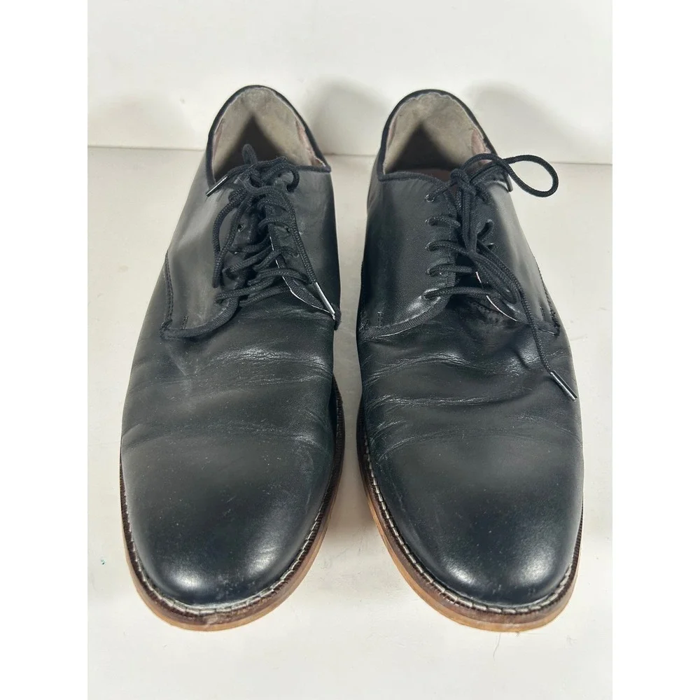 Banana Republic Mens Hinto Black Leather Derby Dress Shoes Size 11 M